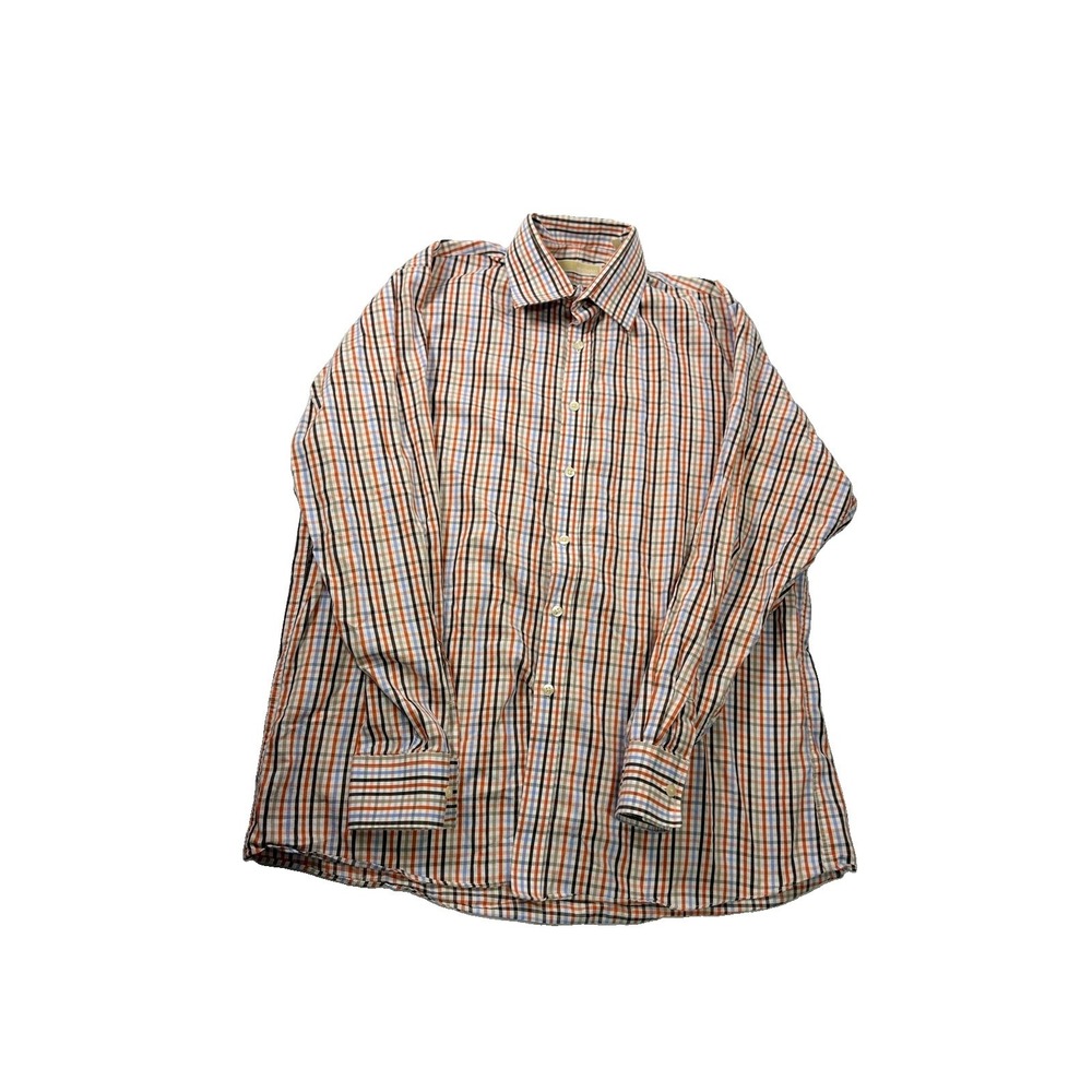 Michael Kors Mens Long Sleeve Button Up Shirt 16 1/2 34/35 Fall Autumn